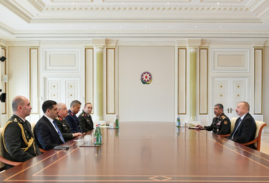 President Ilham Aliyev received delegation led by chief of Turkish General Staff VIDEO