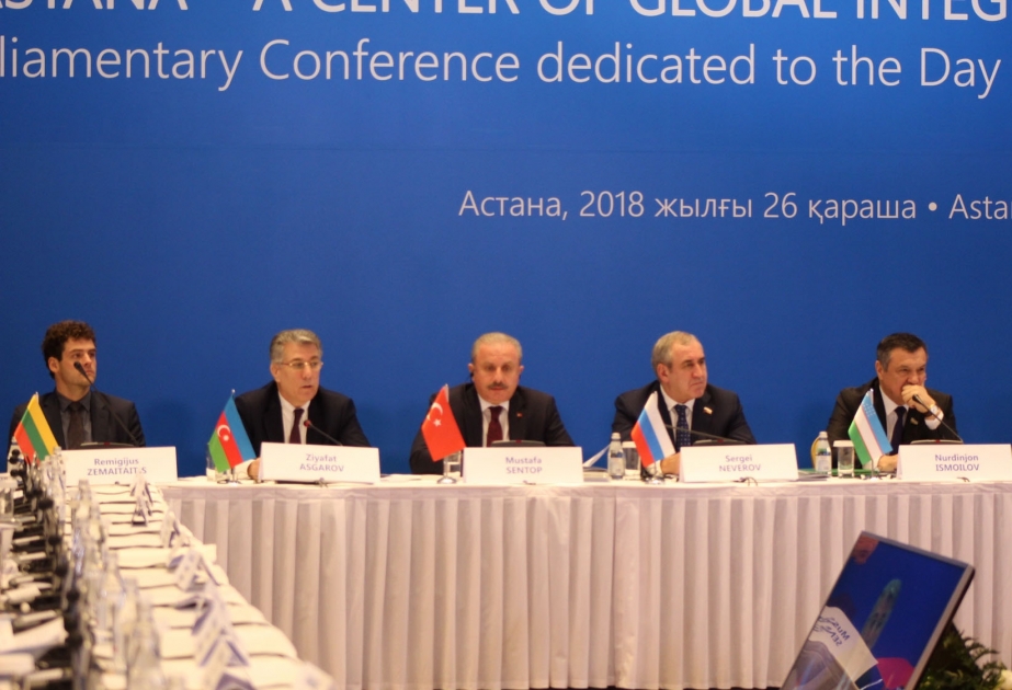 Astanada Qazaxıstanın Birinci Prezident Günü münasibətilə beynəlxalq parlament konfransı keçirilib VİDEO