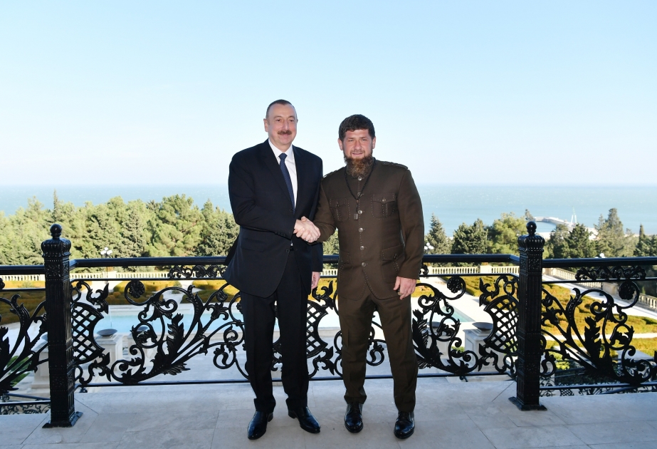 Le président Ilham Aliyev a reçu une délégation conduite par le chef de la République tchétchène VIDEO