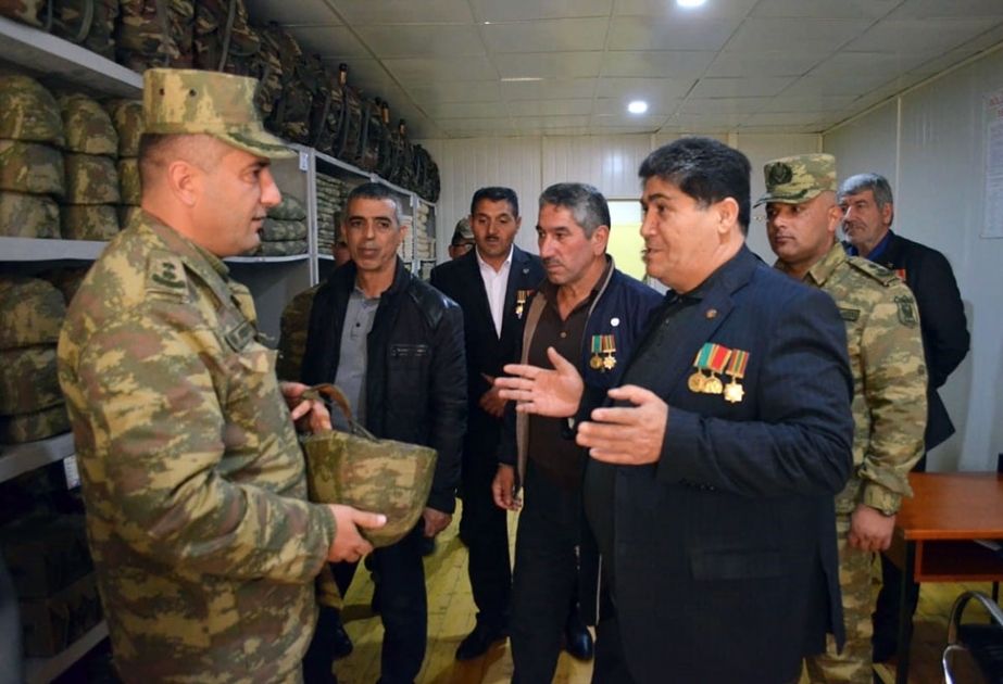 Hərbi hissədə şəxsi heyətlə görüş keçirilib