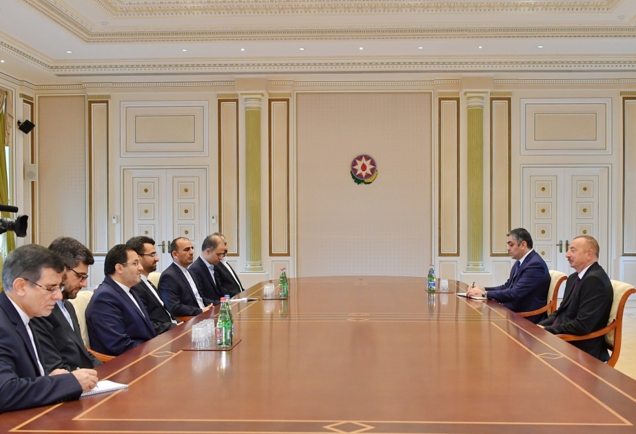 Präsident Ilham Aliyev empfängt iranische Delegation VIDEO