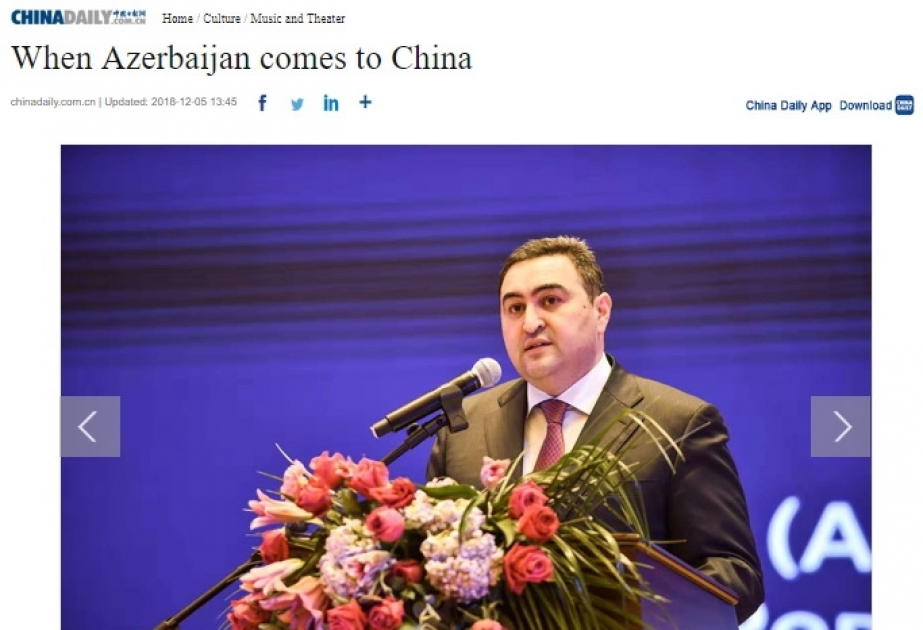 “China Daily” qəzetində Azərbaycanla bağlı məqalə dərc olunub