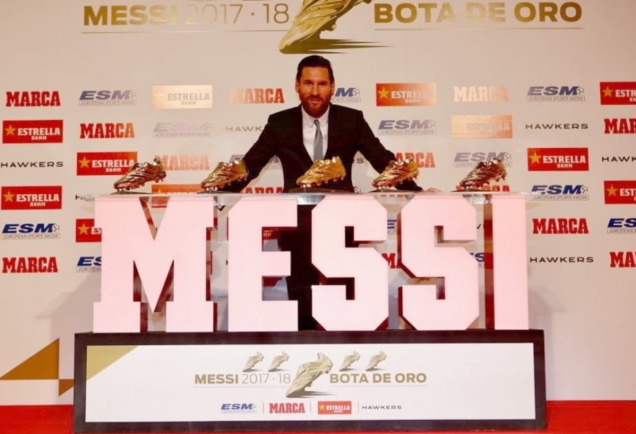 Messi receives 5th Golden Shoe award for Europe's top scorer