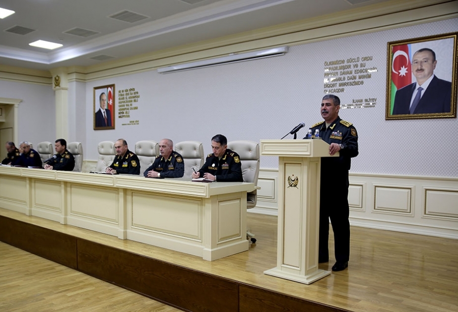 Müdafiə Nazirliyində ilin yekunlarına və 2019-cu ildə qarşıda duran vəzifələrə dair geniş kollegiya iclası keçirilib