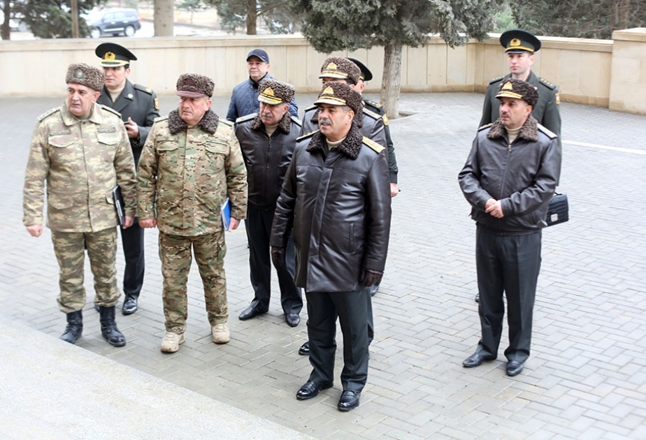Cəmşid Naxçıvanski adına Hərbi Liseydə əsaslı təmir-tikinti işlərinin gedişi yoxlanılıb