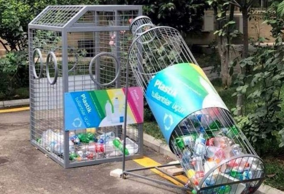 Plastik tullantıların toplanması üçün Bakıda 9 konteyner quraşdırılıb