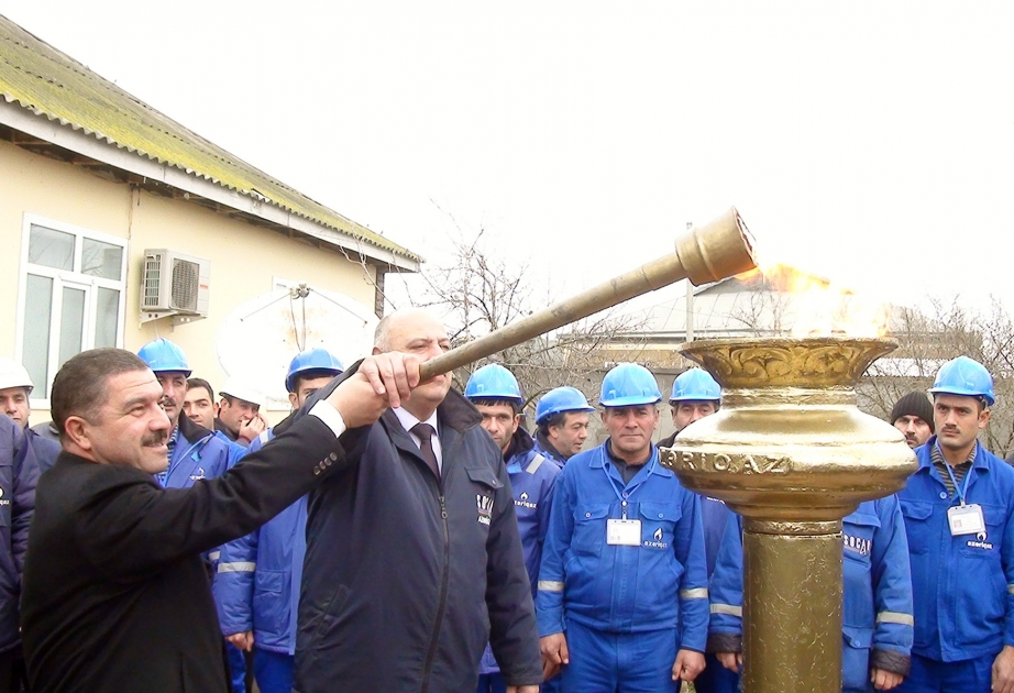 İmişlinin Aranlı kəndinə ilk dəfə təbii qaz verilib