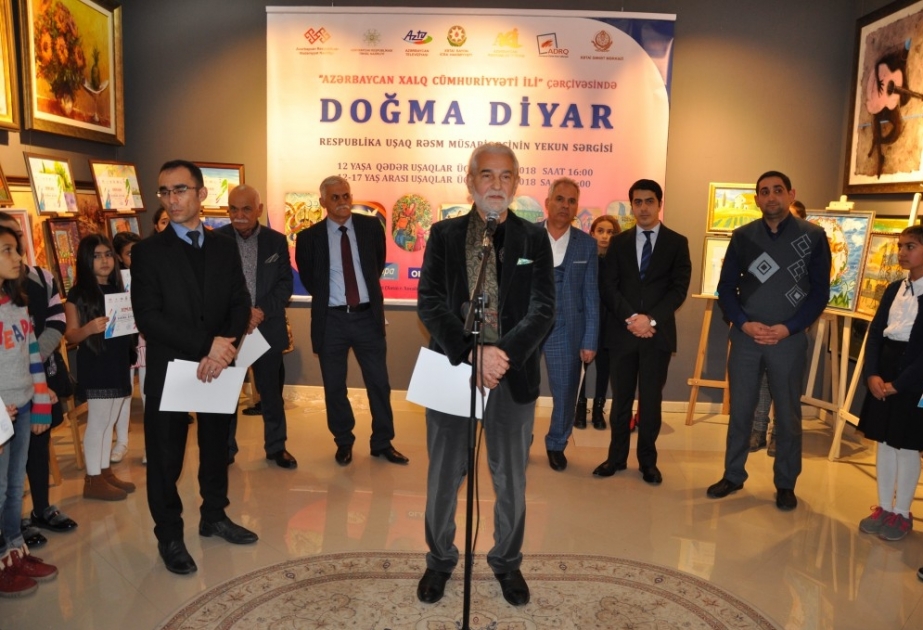 “Doğma diyar” rəsm müsabiqəsinin yekun sərgisi açılıb