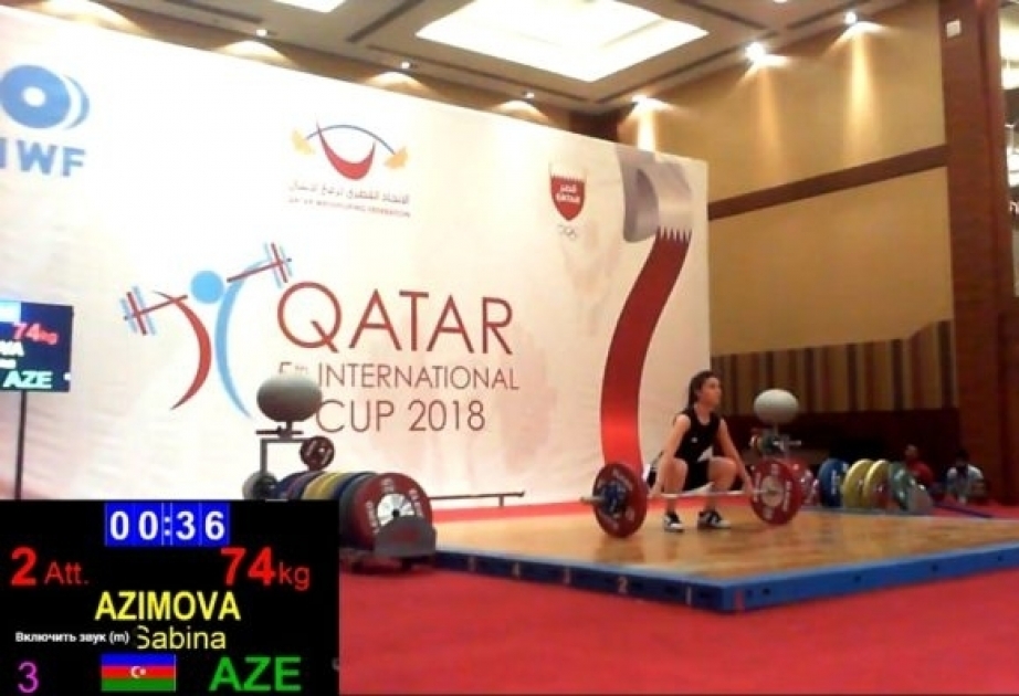 Azerbaijani female weightlifter takes bronze at International Qatar Cup