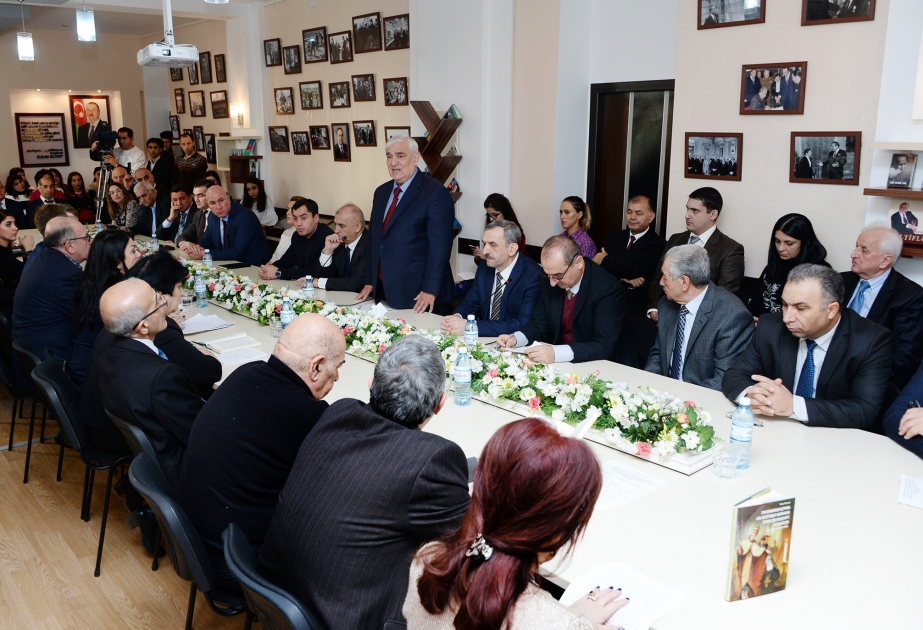 Academician Ramiz Mehdiyev’s book presented at Azerbaijan University of Languages