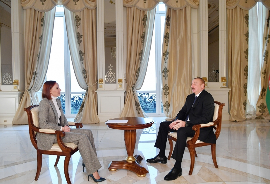 伊利哈姆·阿利耶夫总统接受“俄罗斯24”电视频道的采访