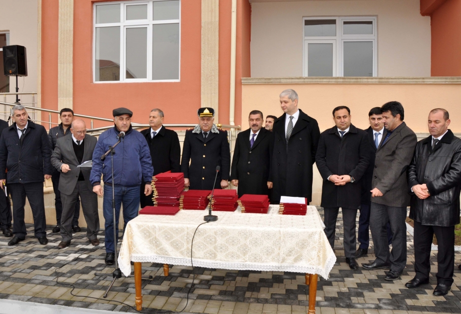 İmişlidə 54 mənzilli yaşayış evi şəhid ailələri və Qarabağ müharibəsi əlillərinin ixtiyarına verilib