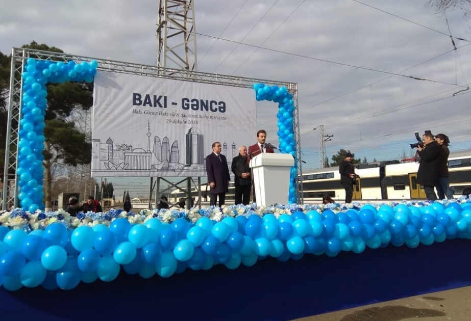 Bakı-Gəncə sürət qatarı işə düşüb YENİLƏNİB VİDEO