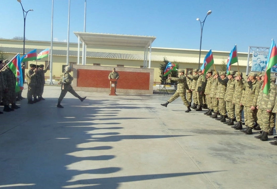 Hərbi qulluqçuların ehtiyata buraxılmasına həsr olunmuş mərasim keçirilib