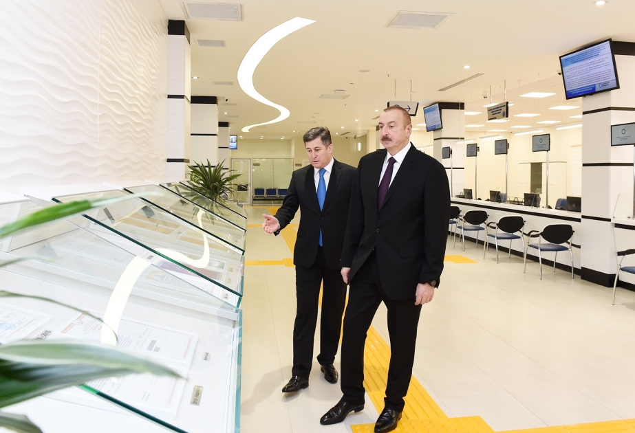 President Ilham Aliyev attended inauguration of Real Estate Services Center of State Committee on Property Issues VIDEO
