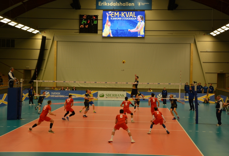 Voleybol üzrə kişilərdən ibarət Azərbaycan yığması səfərdə İsveç millisi ilə qarşılaşıb