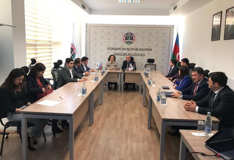 Amerikalı hüquq professoru Vəkillər Kollegiyasında sahibkarlıq hüququ üzrə seminar keçirib