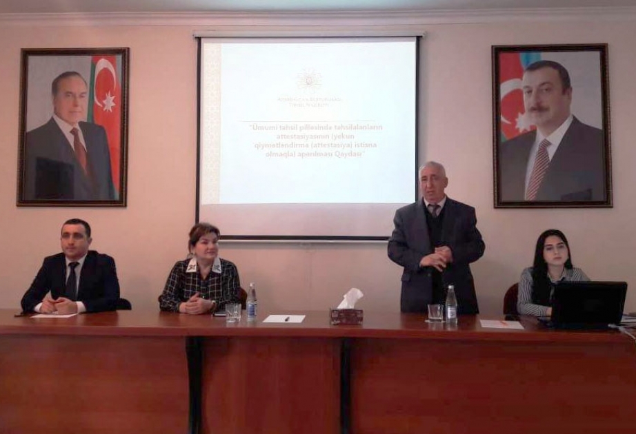 Abşeronda təhsil işçilərinə məktəbdaxili qiymətləndirmə qaydaları barədə məlumat verilib