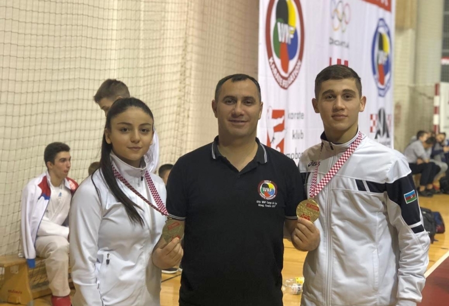 Junior Azerbaijani karate fighters bag two medals at Grand Prix Croatia
