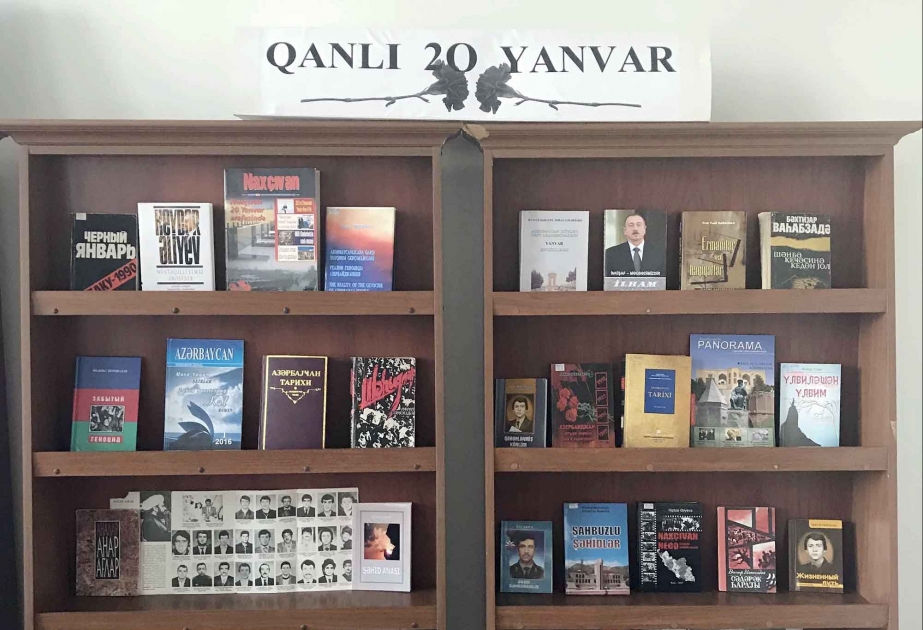 AMEA Naxçıvan Bölməsinin Mərkəzi Elmi Kitabxanasında “Qanlı 20 Yanvar” sərgisi açılıb