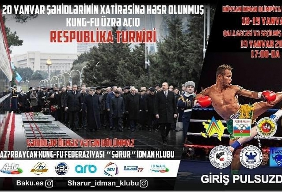 20 Yanvar şəhidlərinin xatirəsinə həsr olunan kunq-fu üzrə açıq respublika turniri keçiriləcək