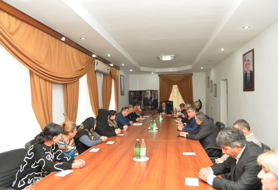 Lənkəranda 20 Yanvar şəhidlərinin ailə üzvləri ilə görüş