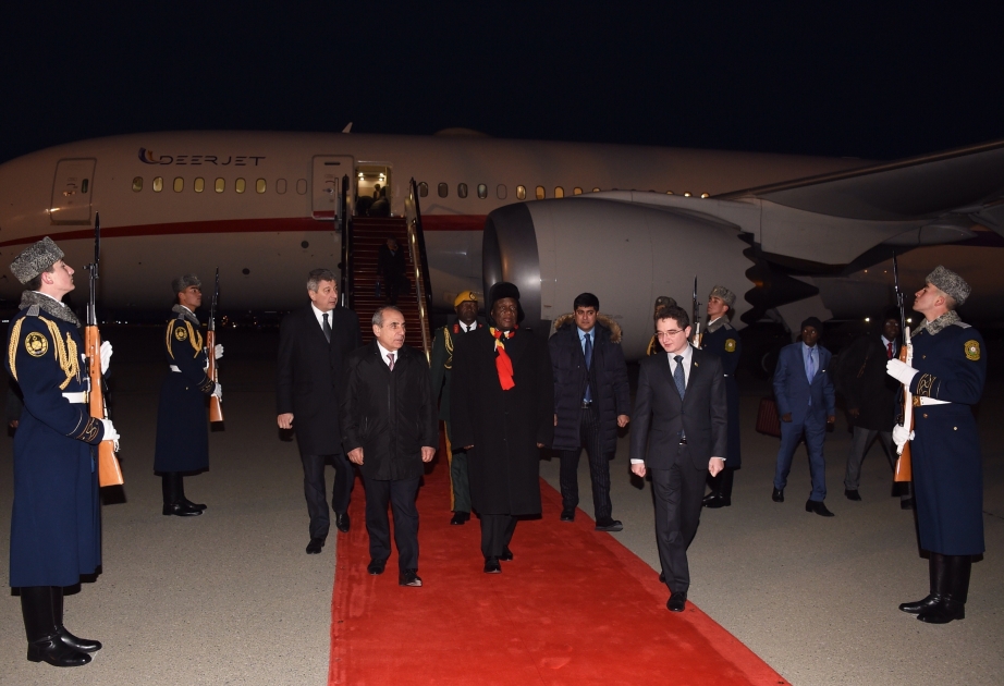 Zimbabwean President Emmerson Mnangagwa arrives in Azerbaijan for working visit