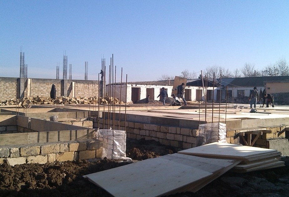 İmişlinin Qızılkənd kəndində yeni məktəb binası tikilir