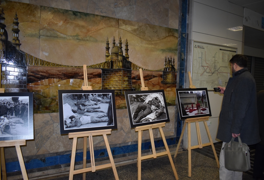 İstanbul metrosunda 20 Yanvar faciəsinə həsr olunmuş fotosərgi açılıb