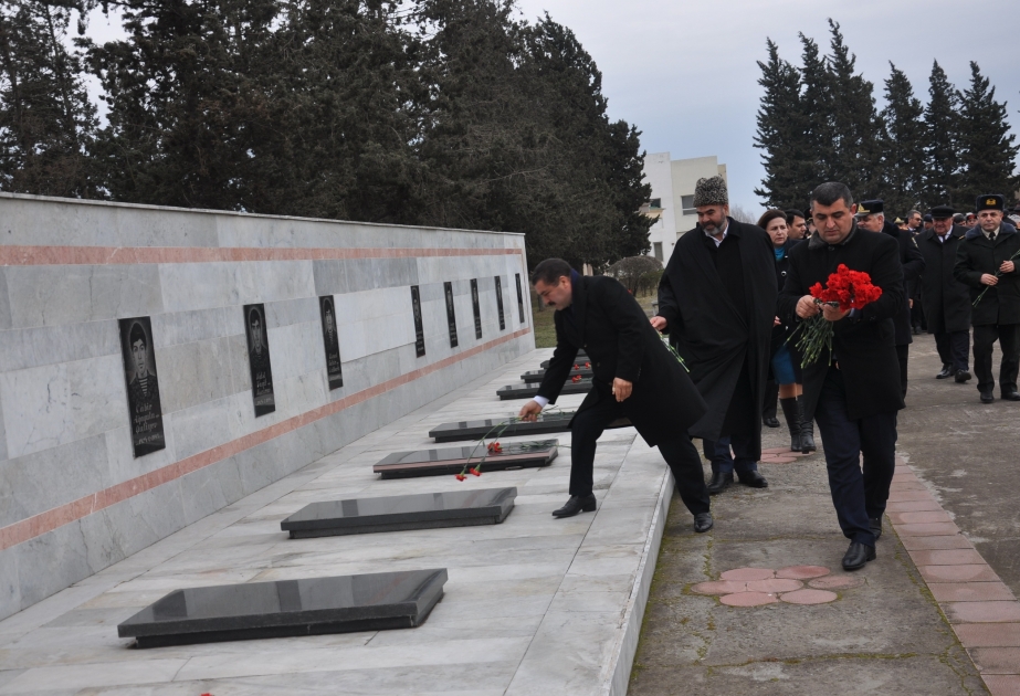 Neftçala, Salyan, İmişli və Biləsuvar rayonlarında 20 Yanvar faciəsinin ildönümü böyük izdihamla anılıb