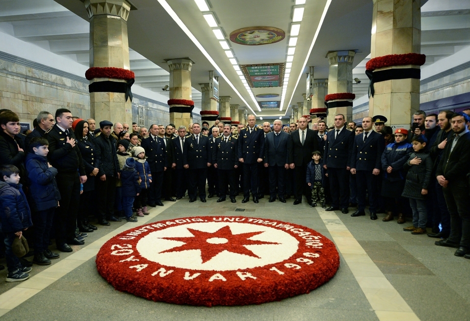 Светлая память наших шехидов почтена на станции метро «20 Января» и на площади 20 Января ВИДЕО