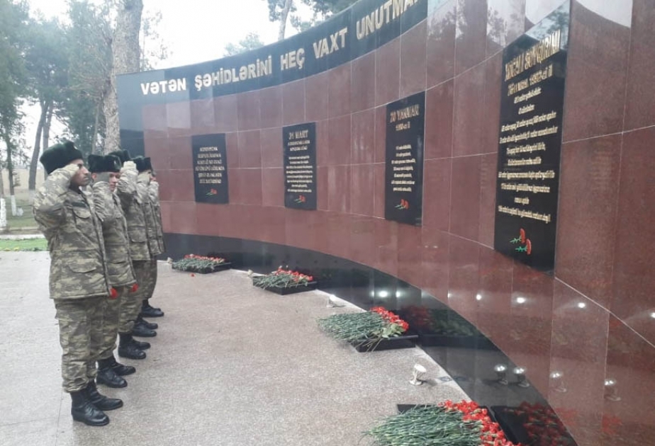 Azərbaycan Ordusunda 20 Yanvar şəhidlərinin xatirəsi yad edilib