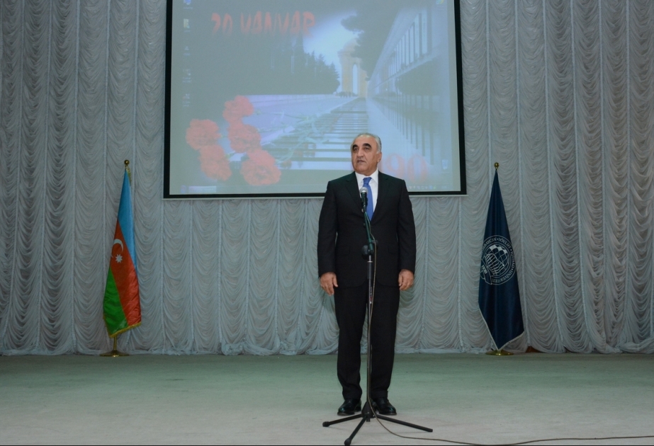 Rektor: Şəhidlərin xatirəsi UNEC-də daim ehtiramla yad edilir