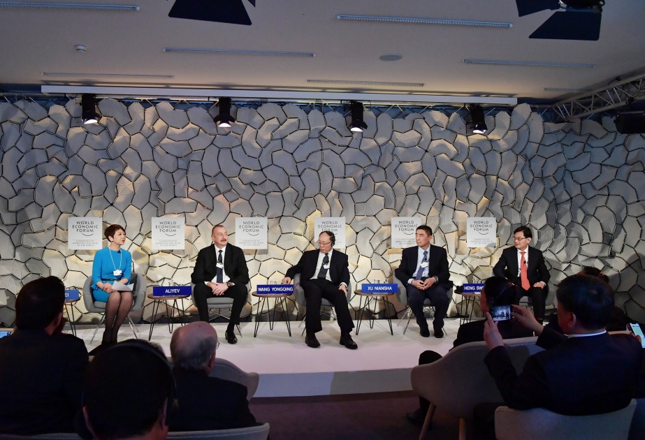 President Ilham Aliyev attended “Advancing the Belt and Road Initiative: China`s Trillion Dollar Vision” session in Davos VIDEO