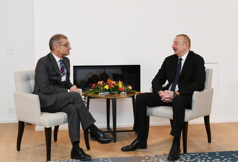 President Ilham Aliyev met with president of Europe Selling & Market Operations at Procter & Gamble in Davos VIDEO