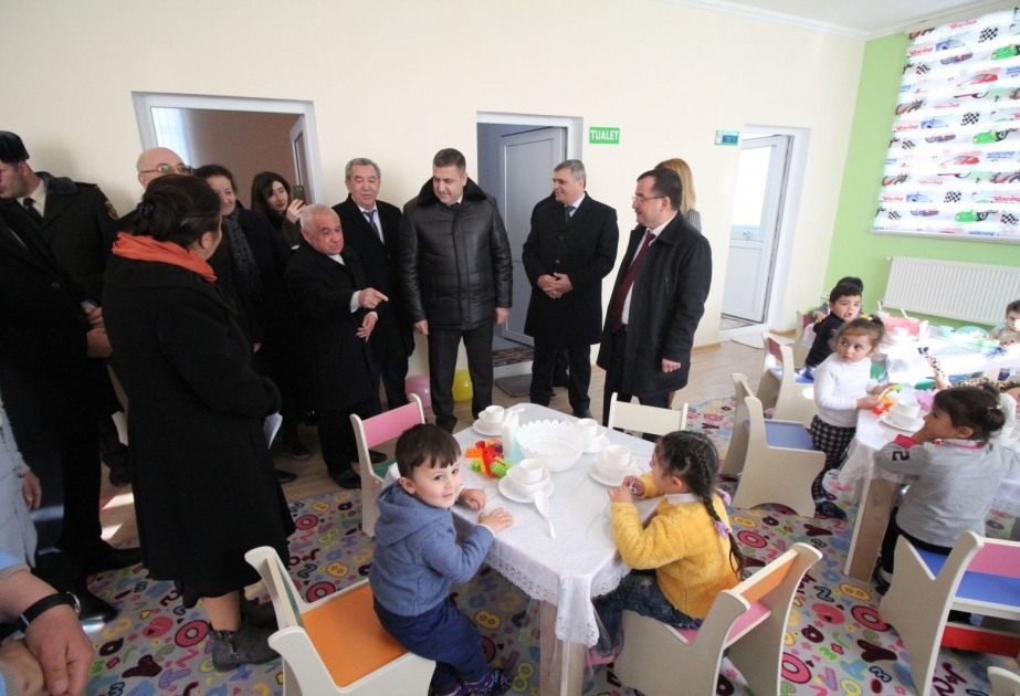 Qazaxda uşaq bağçası əsaslı təmirdən sonra balacaların ixtiyarına verilib