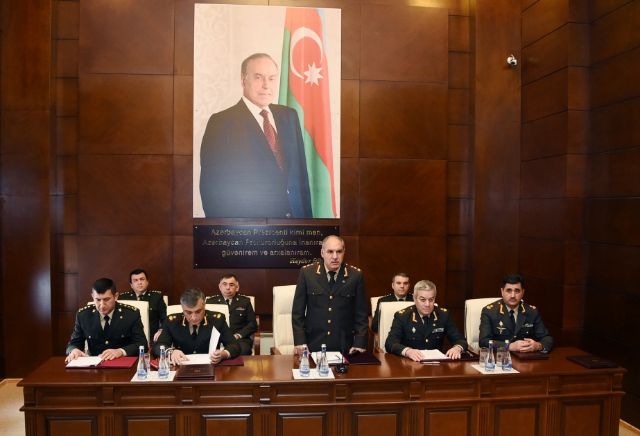 Hərbi Prokurorluqda geniş kollegiya iclası keçirilib