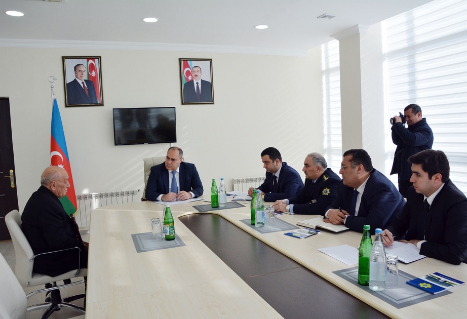 Dövlət Gömrük Komitəsinin sədri Şirvanda vətəndaşları qəbul edib