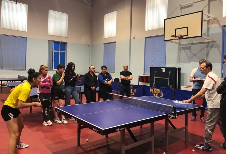 Stolüstü tennis üzrə yığma komandamızın üzvləri üçün praktik seminar təşkil olunub