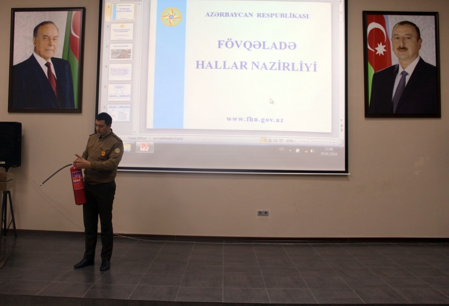 Müəllim və tələbələr fövqəladə hallarda davranış qaydaları barədə məlumatlandırılıb