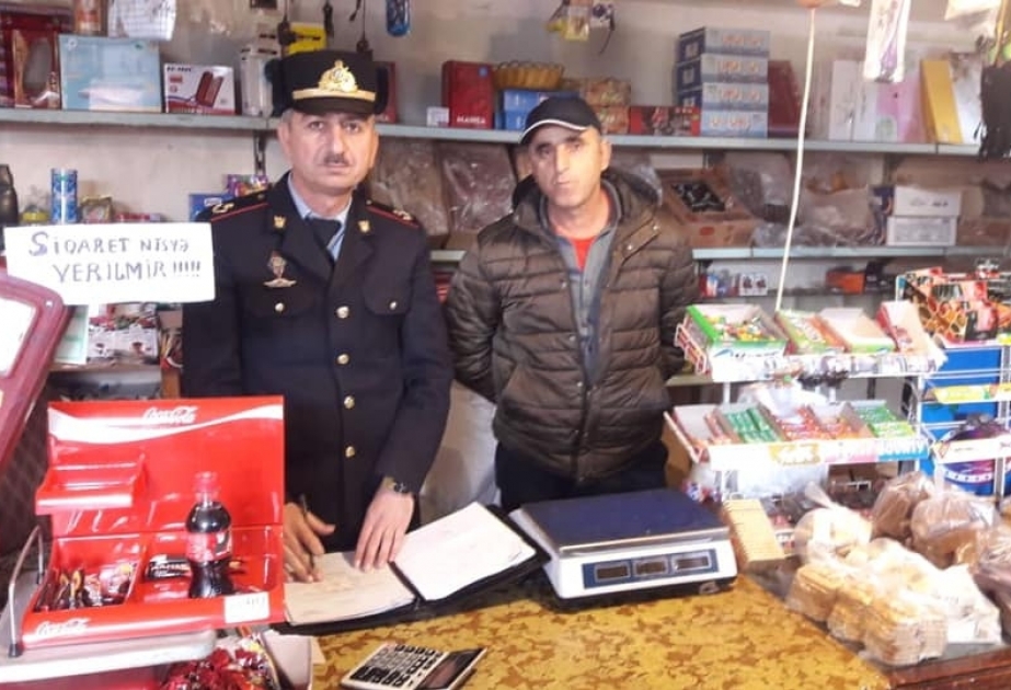 Saatlıda azyaşlılara tütün məmulatları satan şəxs cərimələnib