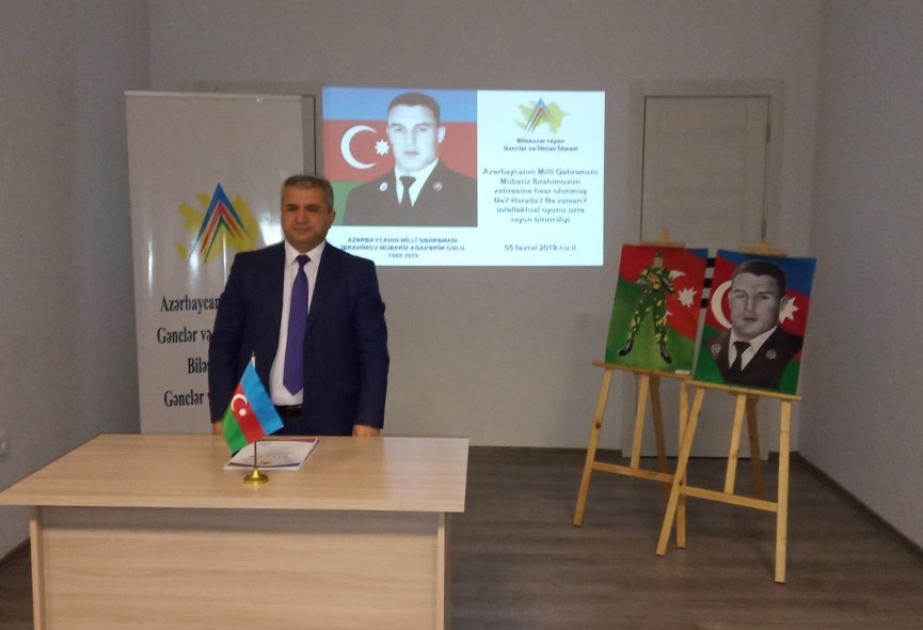 Biləsuvarlı gənclər Azərbaycanın Milli Qəhrəmanı Mübariz İbrahimovun xatirəsini ehtiramla anıblar