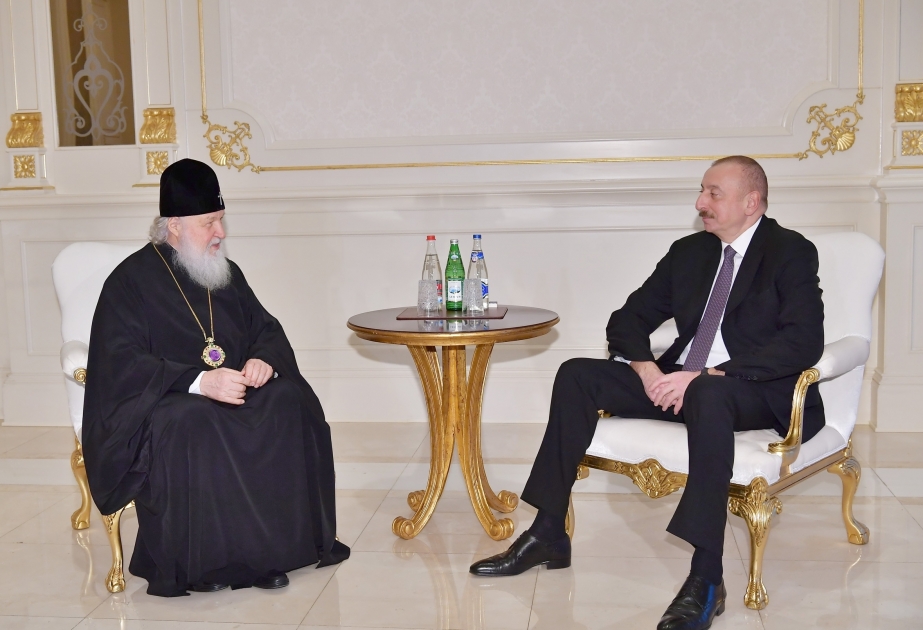 Entretien du président Ilham Aliyev avec le patriarche russe Cyrille VIDEO
