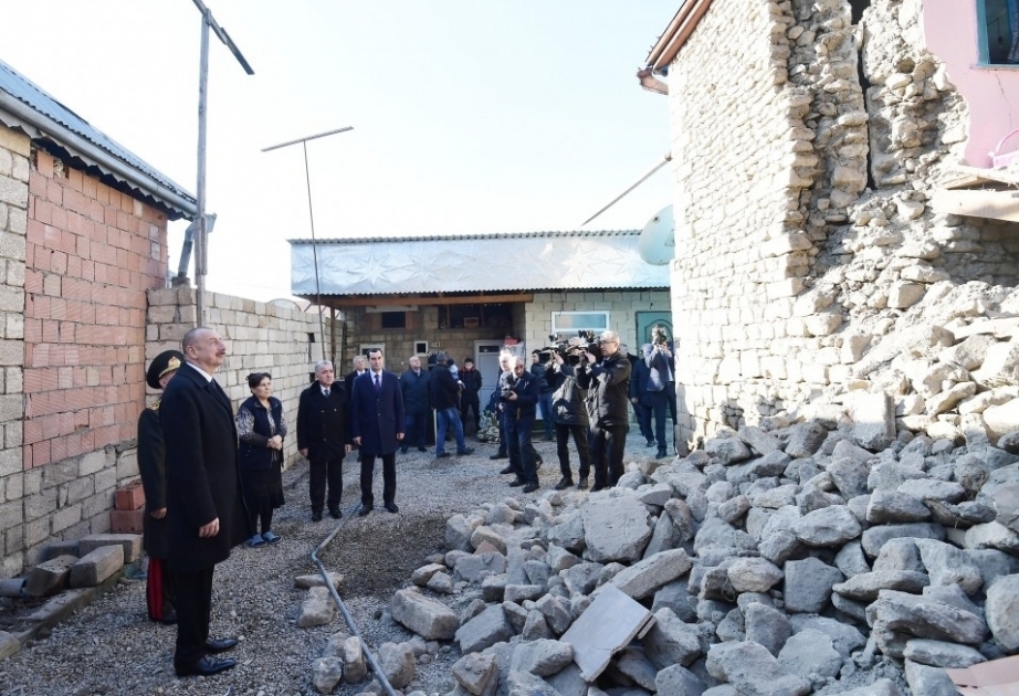 President Ilham Aliyev allocates funding to eliminate consequences of earthquake in Shamakhi, Ismayilli and Aghsu districts