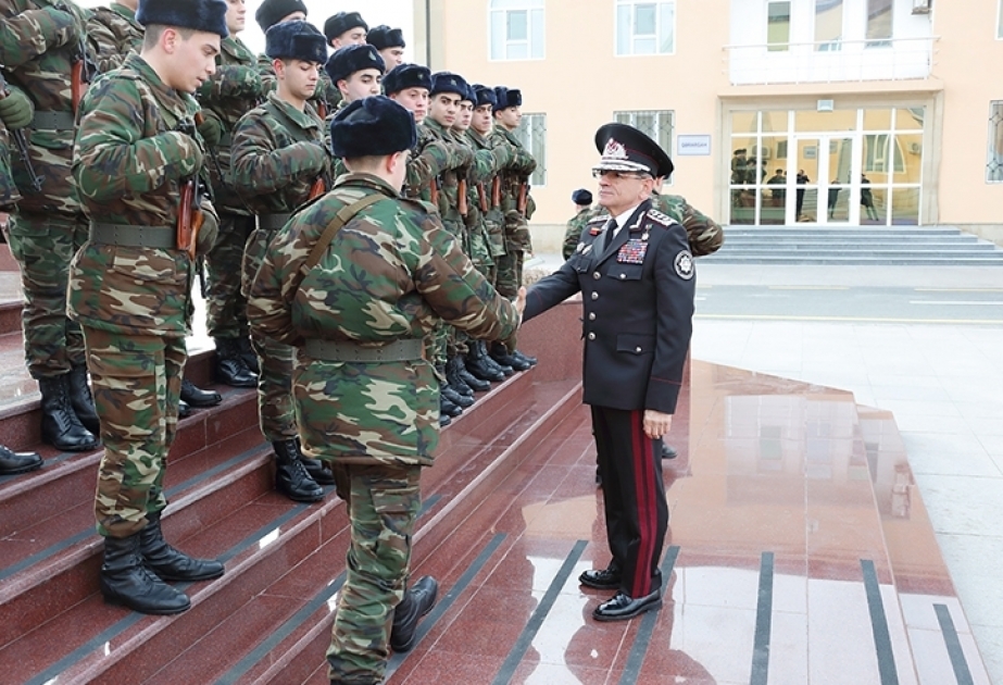 В N-cкой воинской части Службы государственной безопасности очередная группа молодых солдат принесла присягу на верность Родине