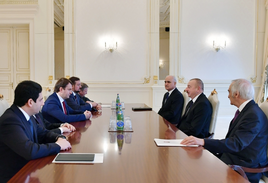 Ilham Aliyev líder azerbaiyano acogió al ministro del Desarrollo Económico de Rusia