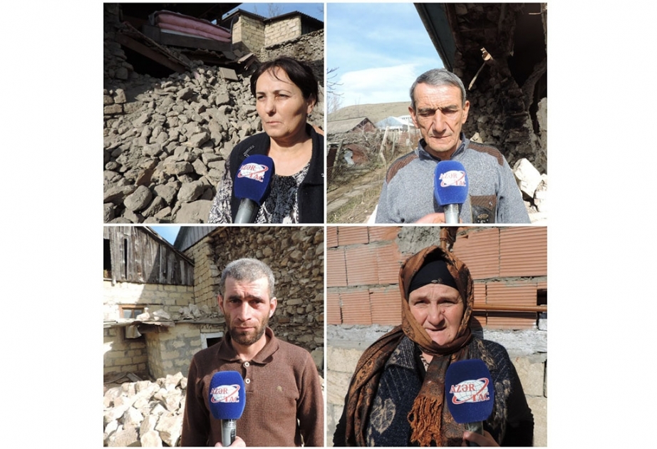 Zəlzələdən zərərçəkən Şamaxı sakini: Qapını açarkən qarşımda Prezidentimizi gördüm, gözlərimə inanmadım