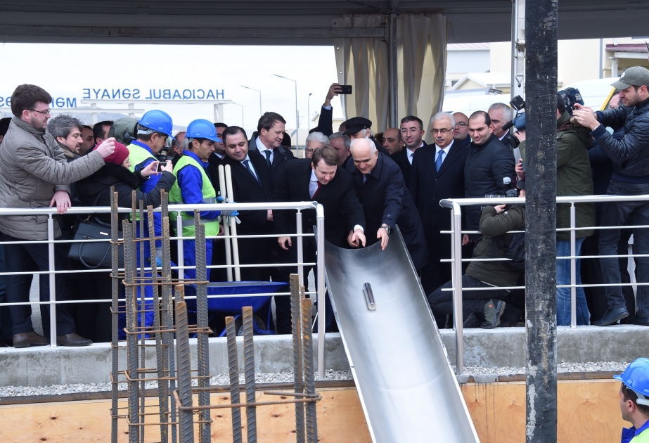 В Гаджигабуле заложен фундамент завода по производству автомобилей «ГАЗ» ВИДЕО