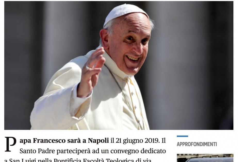Le pape François effectuera une visite à Naples