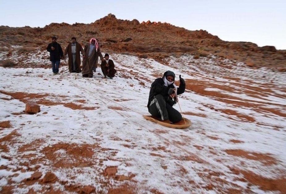 Səudiyyə Ərəbistanının şimalına qar yağıb